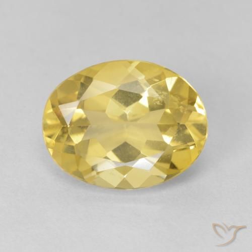 2.28ct Natural Light Yellow Beryl, Oval, VS