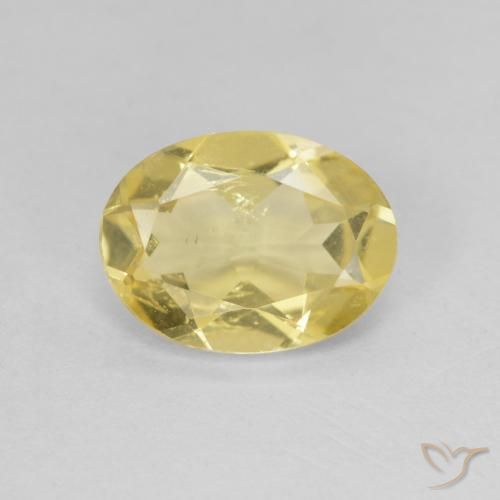 1.44ct Natural Light Gold Beryl, Oval, VS