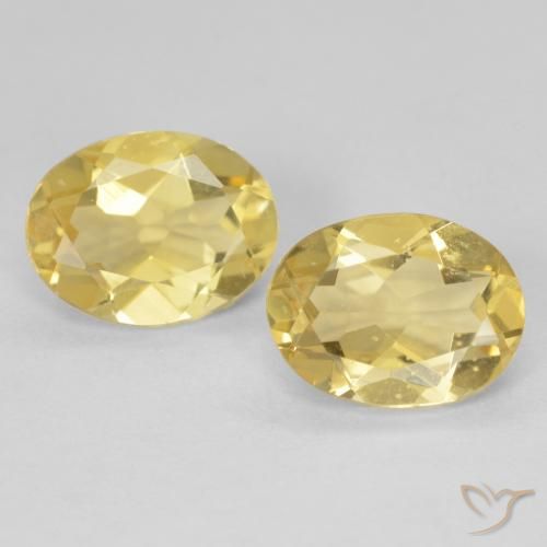 3.23 ctw Yellow Beryl Stones, Natural Beryl in Oval Facet Shape for Sale