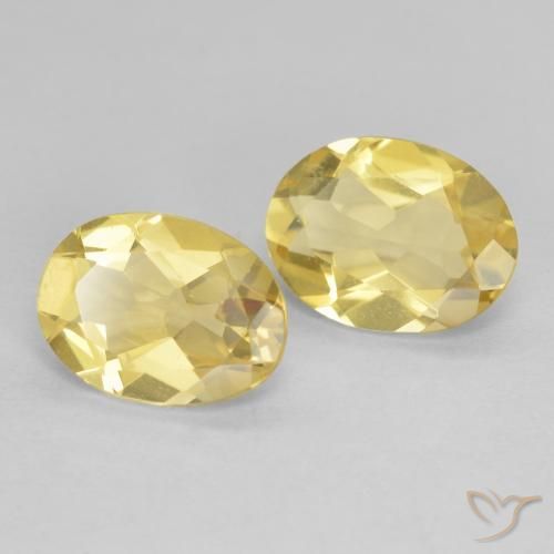 2.80 ctw Yellow Beryl Stones, Natural Beryl in Oval Facet Shape for Sale