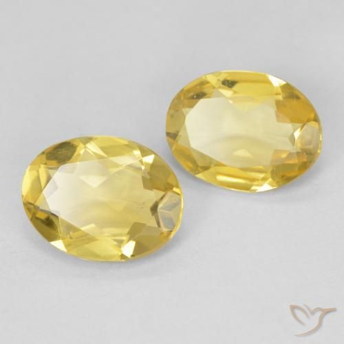 2.76 ctw Yellow Beryl Stones, Natural Beryl in Oval Facet Shape for Sale