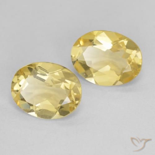 3.06 ctw Yellow Beryl Stones, Natural Beryl in Oval Facet Shape for Sale
