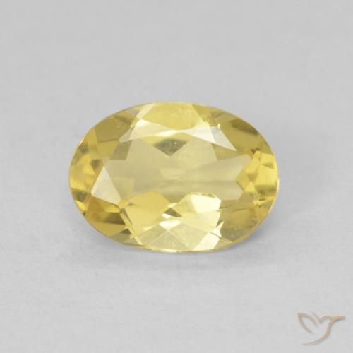 0.99ct Natural Light Gold Beryl, Oval, VVS-VS, Photo A