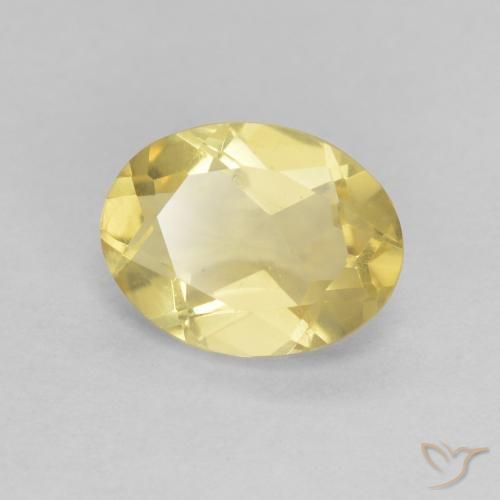 1.22ct Natural Light Golden-Yellow Beryl, Oval, VVS-VS