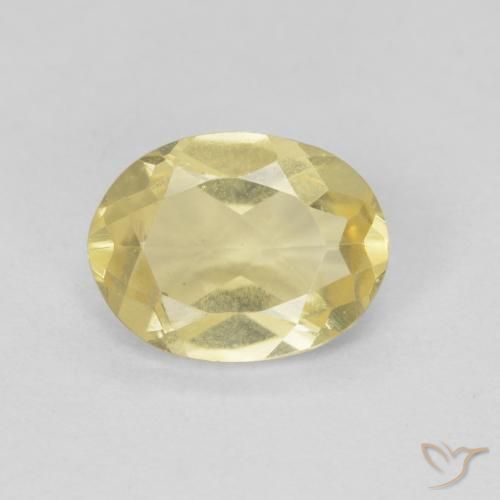 1.14 ct Yellow Beryl Stone, Natural Beryl in Oval Facet Shape for Sale