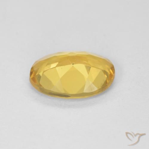 Beryl Gemstone in 9 x 7 mm (calibrated) Size for Sale, Beryl Stone in Honey Yellow Color