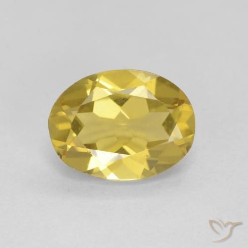 1.68ct Natural Light Gold Beryl, Oval, VVS