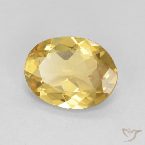 1.89 ct Yellow Beryl Stone, Natural Beryl in Oval Facet Shape for Sale