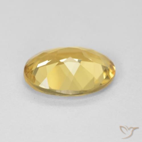 Beryl Gemstone in 10 x 7.6 mm Size for Sale, Beryl Stone in Light Yellow Color