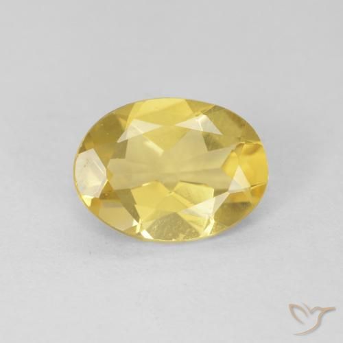 1.35ct Natural Light Golden-Yellow Beryl, Oval, VVS