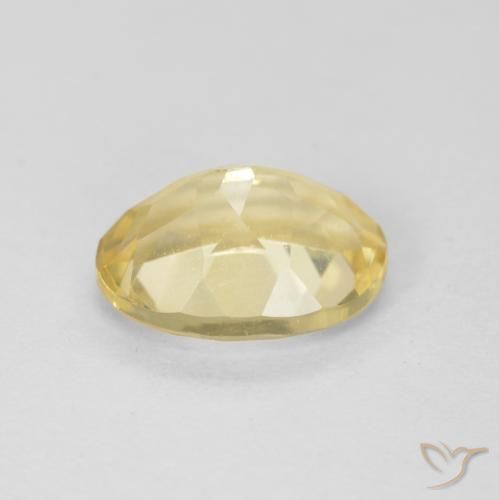 Beryl Gemstone in 9 x 7 mm (calibrated) Size for Sale, Beryl Stone in Light Yellow Color