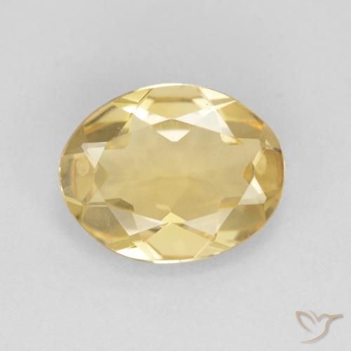 1.83ct Natural Light Golden-Yellow Beryl, Oval, VVS