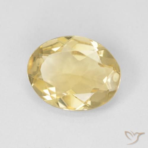 1.83 ct Yellow Beryl Stone, Natural Beryl in Oval Facet Shape for Sale