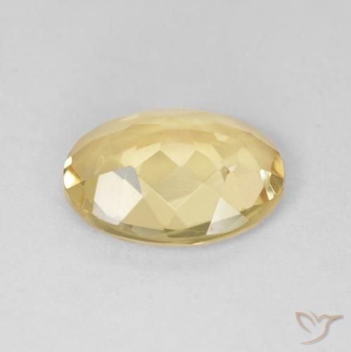 Beryl Gemstone in 10 x 8 mm (calibrated) Size for Sale, Beryl Stone in Light Golden-Yellow Color