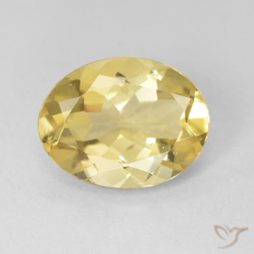 2.21ct Natural Light Yellow Beryl, Oval, VVS