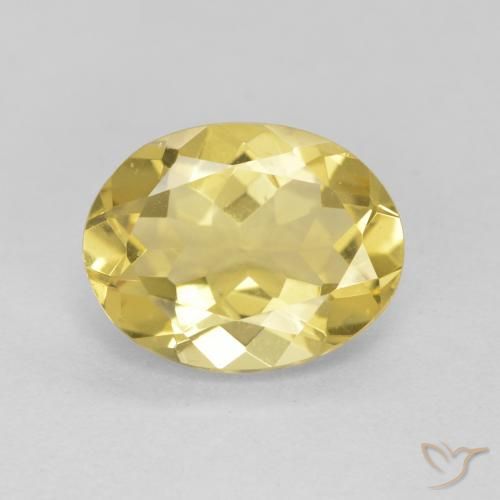 9,8 x 7,7mm ovaler gelber Beryll aus Madagaskar, Gewicht 2,02 ct, 1 Stück Beryll - Farbe: Hellgelb, natürlicher Edelstein in VVS Reinheit, Mohs-Härte von 7,5 - 8 Geeignet für den täglichen Gebrauch im Schmuck, Photo A