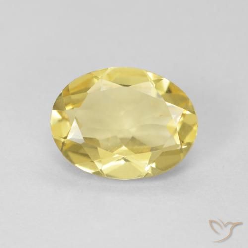 1.54ct Natural Light Golden-Yellow Beryl, Oval, VVS