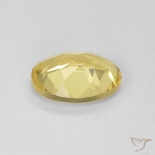 Beryl Gemstone in 9 x 7 mm (calibrated) Size for Sale, Beryl Stone in Light Golden-Yellow Color