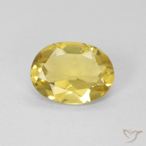 1.33ct Natural Light Yellow Beryl, Oval, VVS