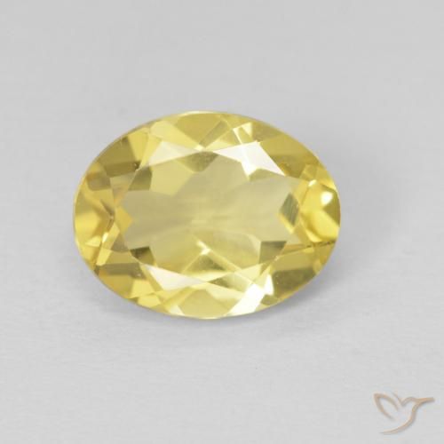 1.76 ct Yellow Beryl, 9.1 x 7 mm Oval Cut From Madagascar, Photo A
