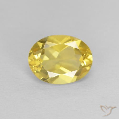 1.32ct Natural Light Honey Yellow Beryl, Oval, VVS