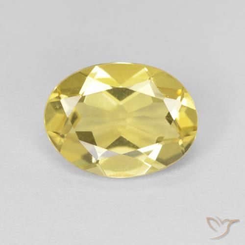 1.74ct Natural Light Honey Yellow Beryl, Oval, VVS