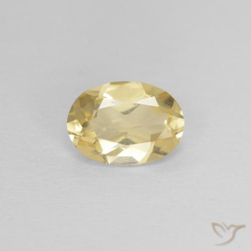 0.69ct Natural Light Golden-Yellow Beryl, Oval, VVS