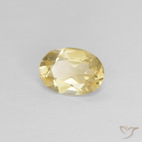 0.69 ct Yellow Beryl Stone, Natural Beryl in Oval Facet Shape for Sale