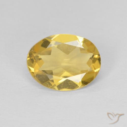 1.37ct Natural Deep Yellow Beryl, Oval, VVS