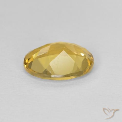 Beryl Gemstone in 9 x 7 mm (calibrated) Size for Sale, Beryl Stone in Deep Yellow Color