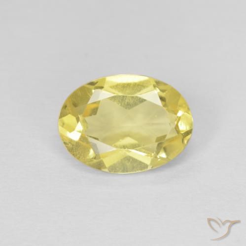1.18ct Natural Light Honey Yellow Beryl, Oval, VS