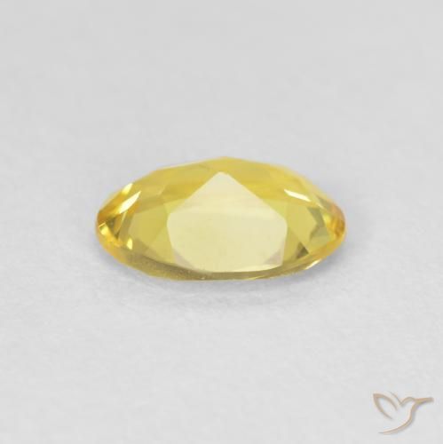 Beryl Gemstone in 8 x 5.7 mm Size for Sale, Beryl Stone in Tuscany Yellow Color