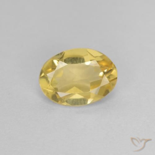 0.73ct Natural Light Golden-Yellow Beryl, Oval, VVS-VS