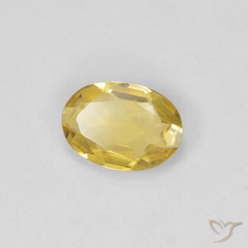 0.52 ct Yellow Beryl Stone, Natural Beryl in Oval Facet Shape for Sale