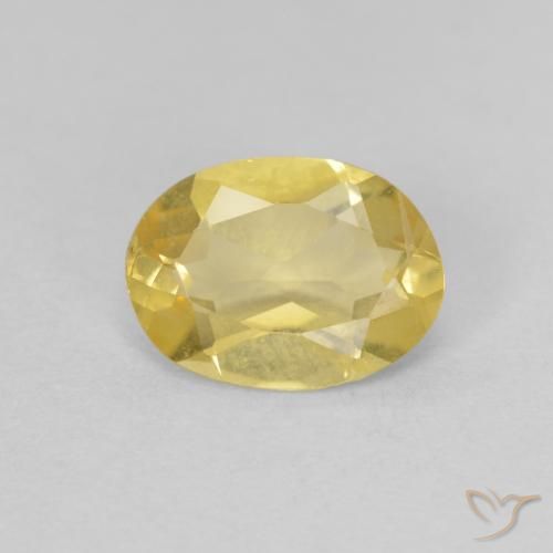 0.98ct Natural Light Yellow Beryl, Oval, VVS-VS