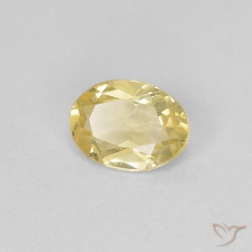 0.62 ct Yellow Beryl Stone, Natural Beryl in Oval Facet Shape for Sale