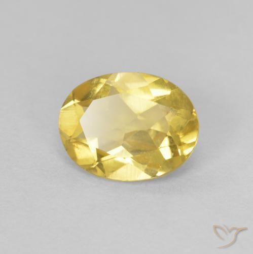 1.07 ct Yellow Beryl Stone, Natural Beryl in Oval Facet Shape for Sale