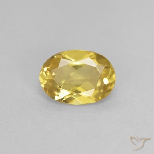 0.74ct Natural Light Yellow Beryl, Oval, VVS-VS