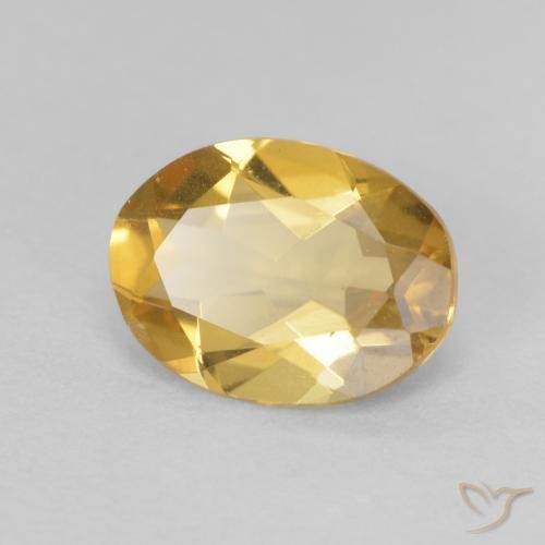 1.56 ct Golden Beryl Stone, Natural Beryl in Oval Facet Shape for Sale