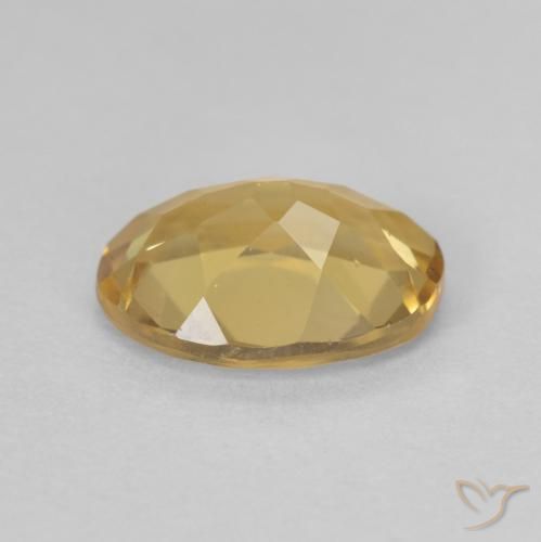 Beryl Gemstone in 9 x 7 mm (calibrated) Size for Sale, Beryl Stone in Medium Light-Gold Color