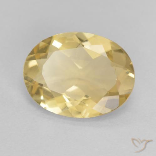 1.70 ct Golden Beryl Stone, Natural Beryl in Oval Facet Shape for Sale