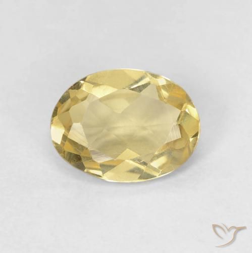1.04ct Natural Warm Yellow Beryl, Oval, VVS-VS