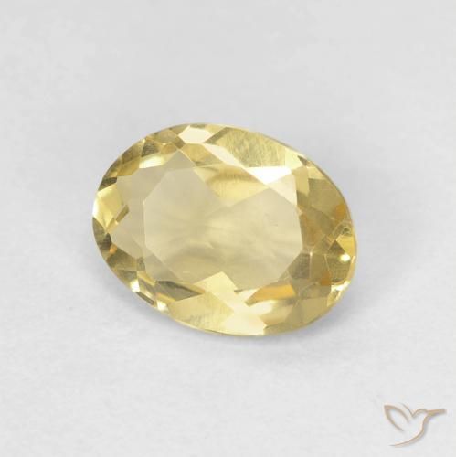 1.04 ct Yellow Beryl Stone, Natural Beryl in Oval Facet Shape for Sale
