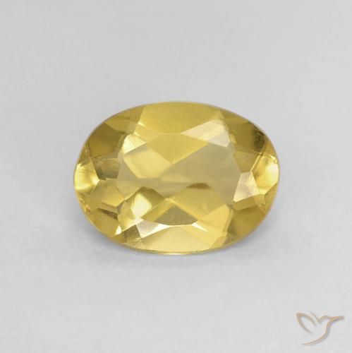 0.98ct Natural Dijon Yellow Beryl, Oval, VVS-VS