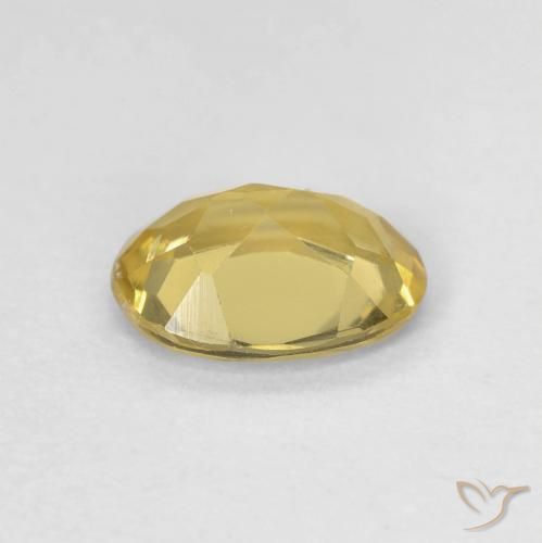 Beryl Gemstone in 8 x 6 mm (calibrated) Size for Sale, Beryl Stone in Dijon Yellow Color