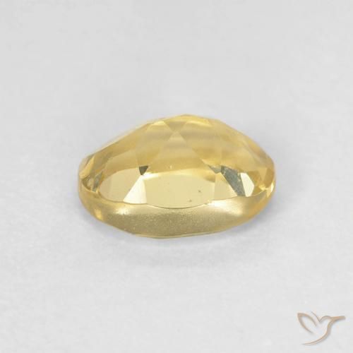 Beryl Gemstone in 7.2 x 5.2 mm Size for Sale, Beryl Stone in Medium Yellow Color