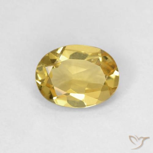 0.72ct Natural Royal Yellow Beryl, Oval, VS