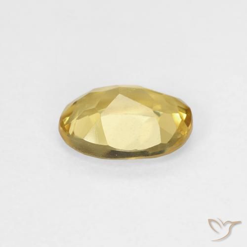 Beryl Gemstone in 7 x 5.3 mm Size for Sale, Beryl Stone in Royal Yellow Color