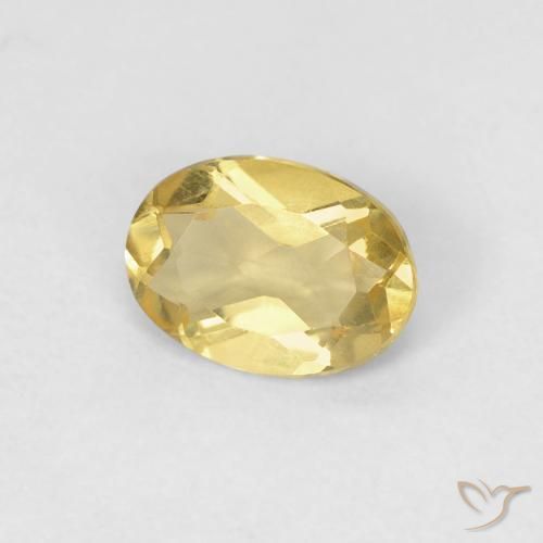 0.66 ct Yellow Beryl Stone, Natural Beryl in Oval Facet Shape for Sale