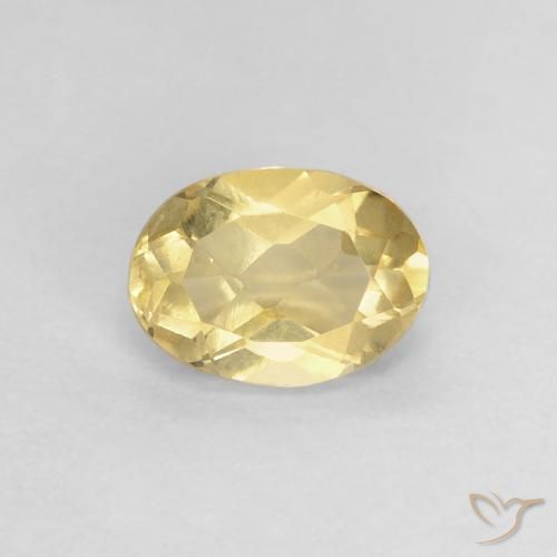 0.80ct Natural Light Yellow Beryl, Oval, VVS-VS